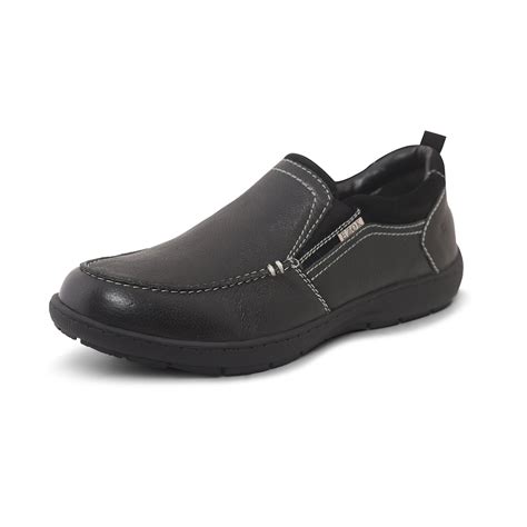 Buy Men Black Leather Slipon Shoes Online shop | Ezok Shoes