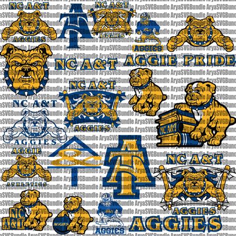 North Carolina SVG, A&T Aggies SVG, University, College, Football Mom ...