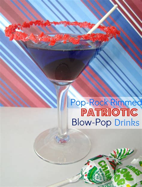 Patriotic Pop-Rock Rimmed Blowpop Drinks {Kid-friendly} ~ Dip it in ...