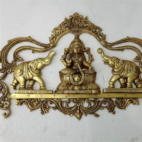Gaj Laxmi Brass Super Fine goddess Statue wall plate for wall – Ashopi