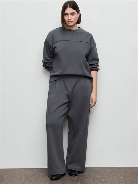 Mango Mid Rise Straight Trousers, Blue