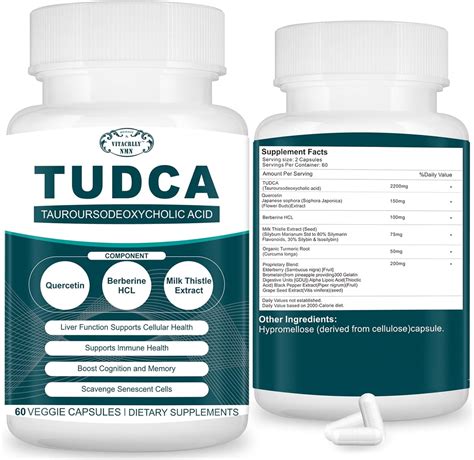 Amazon.com: VITACRLLYNMN 2200MG TUDCA Supplements - Bile Salts Supplement Complex for Liver ...