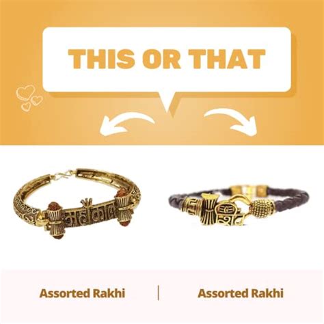 Buy CraftVatika Mahakal Rudraksha Rakhi For Brother - Gold Kada ...