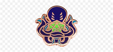 D20 Kraken Enamel Pin - Emblem Png,D20 Png - free transparent png ...