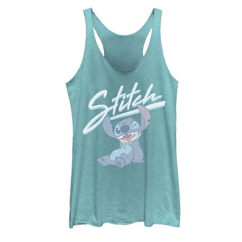 Juniors' Disney's Lilo & Stitch Winking Stitch Portrait Tank Top