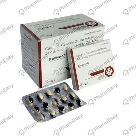Calsive Xt Strip Of 10 Capsules: Uses, Side Effects, Price & Dosage ...
