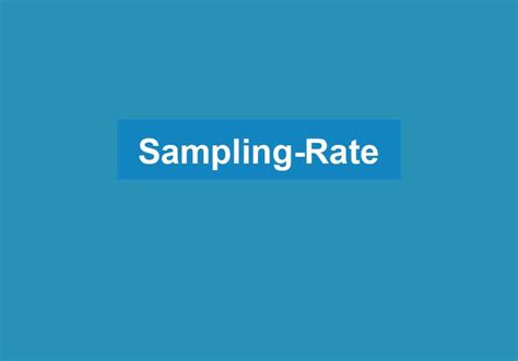 Sampling Rate 的图像结果