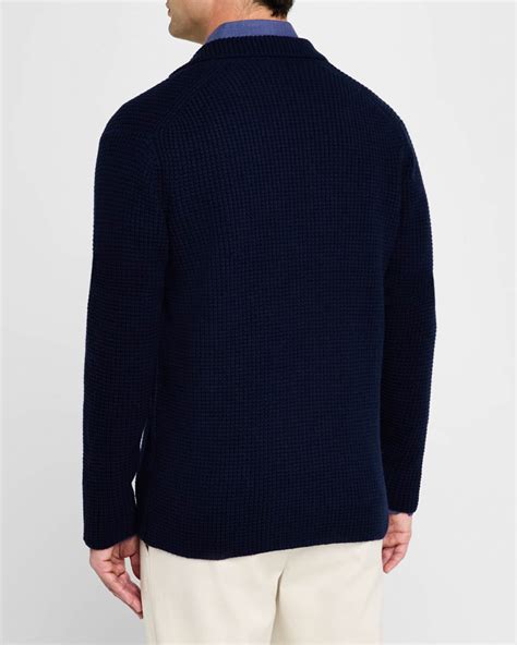 Peter Millar Men's Birch Wool and Cashmere Sweater Blazer | Neiman Marcus