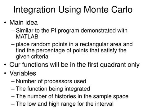 PPT - Monte Carlo Integration Using MPI PowerPoint Presentation, free ...