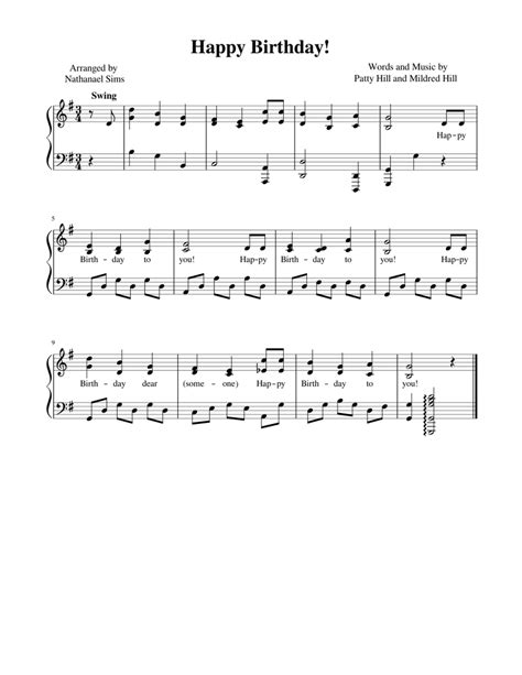 Happy Birthday Sheet music for Piano | Download free in PDF or MIDI ...