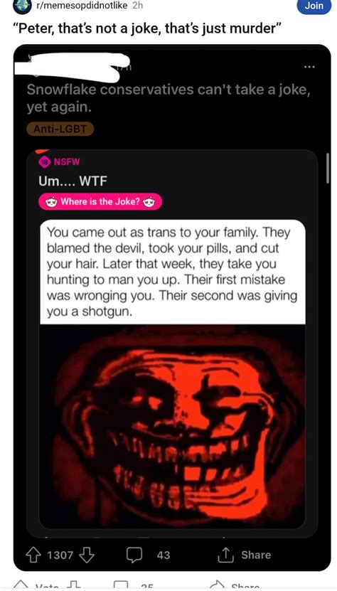 Oh, so it's not funny when the dark humor is on the other foot? : r/NahOPwasrightfuckthis