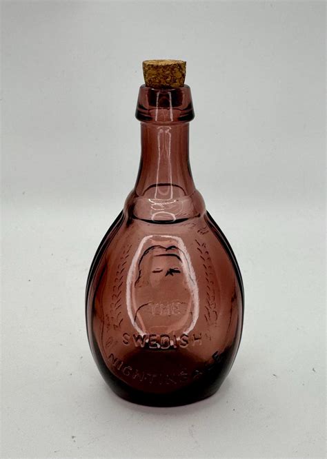Vintage Wheaton Jenny Lind Purple Glass Bitters Bottle the Swedish ...