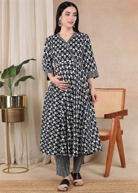 Pure Cotton Maternity Kurta Set with Dupatta | Pure Cotton Maternity ...