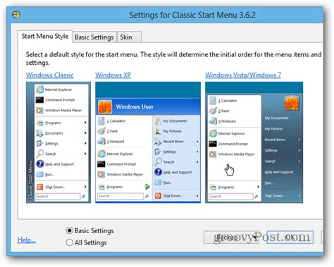 Image result for Windows 8 Start Menu Classic Shell