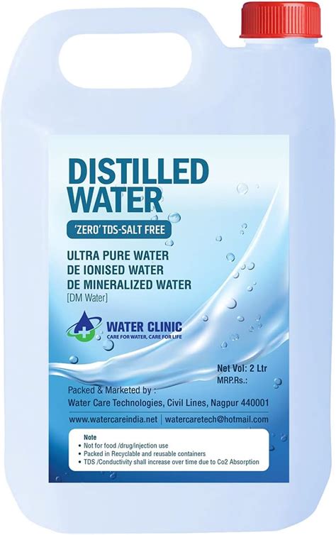 WATER CLINIC Ultra Pure Di-Ionised Distilled Water for Battery ...
