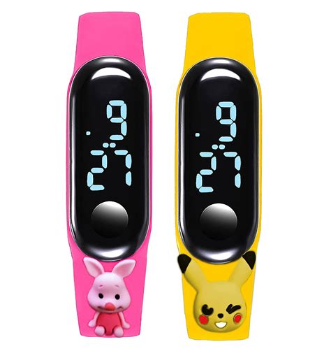 Emartos Combo of 2 Waterproof LED Kids Watches for Boys & Girls (Hot ...