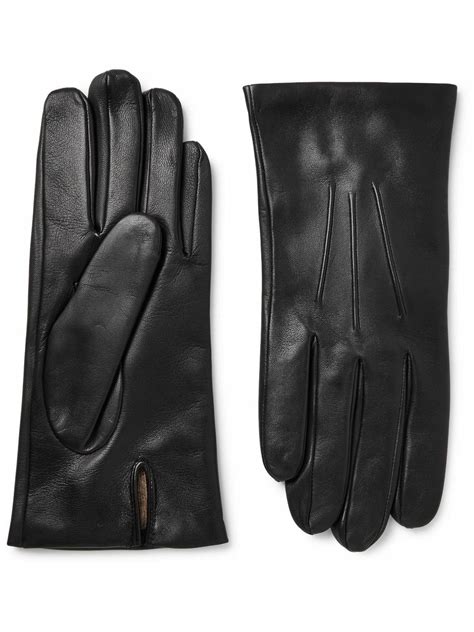 Dents - Bath Cashmere-Lined Leather Gloves - Black Dents