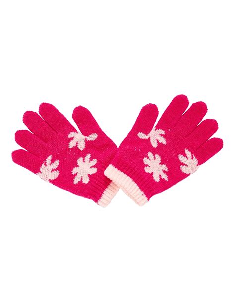 Buy Girls Gloves Flower Design - Pink Online at Best Price | Mothercare ...