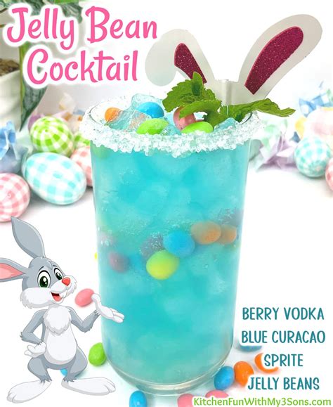 This Jelly Bean Cocktail is made with Mixed berry vodka, Blue Curacao ...