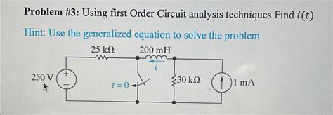 Image result for First Order Circuit Problem