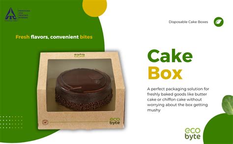 ITC Ecobyte 1 Kg Cake Box [10 x 10 x 5 in.] – Pack of 15, Disposable ...