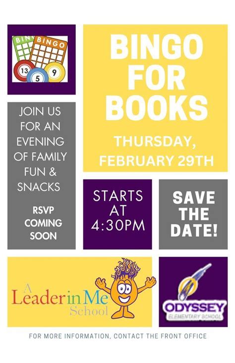 Bingo for Books , Odyssey Elementary School, Colorado Springs, February ...