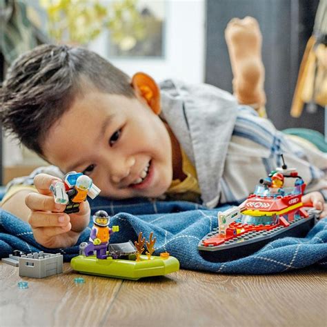 Buy LEGO City Fire Rescue Boat Building Kit For Ages 5+ Online at Best ...