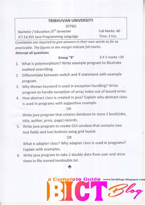 Image result for Computer Science Java Important Questions