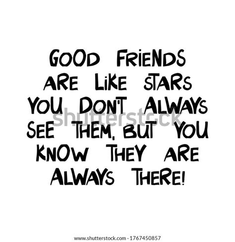 Good Friends Like Stars You Do Stock Vector (Royalty Free) 1767450857 ...