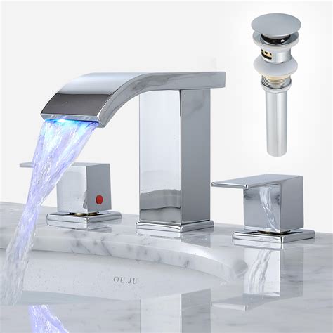 Silver Bathroom Faucets Grohe Essence 2 Handle 3 Hole Bathroom Faucet