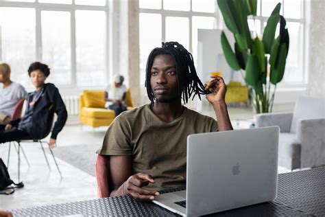 Image result for Black Man Using Computer
