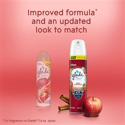 Glade Air Freshener Room Spray Apple Cinnamon 8.3 oz (Pack of 6 ...