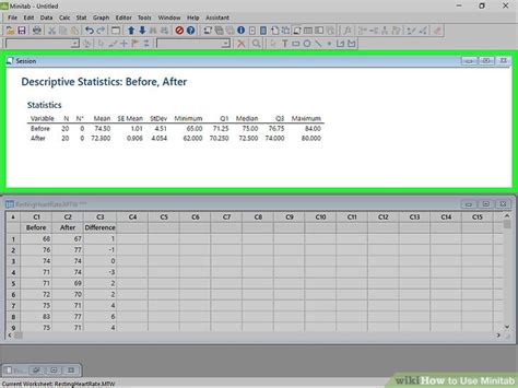 Image result for Find Mean Using Minitab