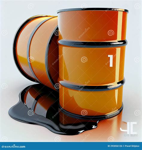 200L Black Metal Barrel Isolated on White Background. Stock ...