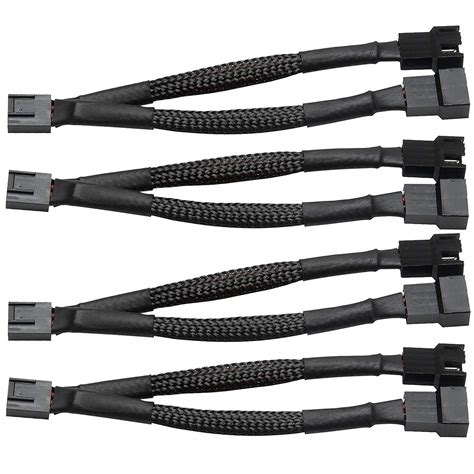 Easycargo Case Fan Splitter Cable, PWM Cable Splitter Duplicator, Case ...