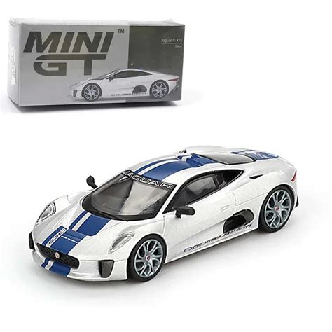 Mini GT Jaguar C-X75 – Silver LHD | 1:64 Scale Diecast Model Car | Col ...