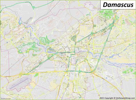 Damascus Map Damascus Map And Damascus Satellite Images