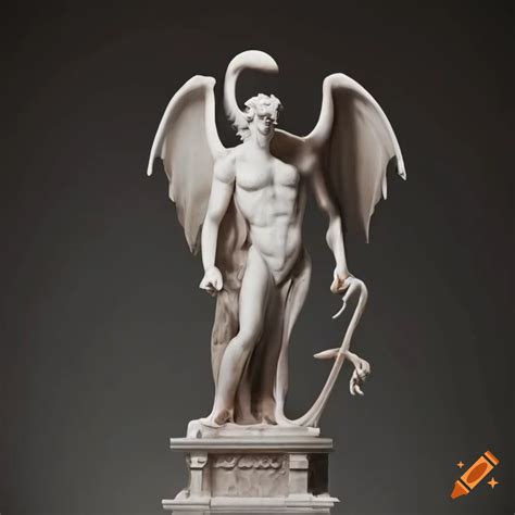 Marble statue of the devil on Craiyon