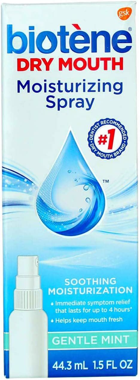 Biotene Mouth Spray, Gentle Mint, 1.5 Ounce Bottle 3 Pack