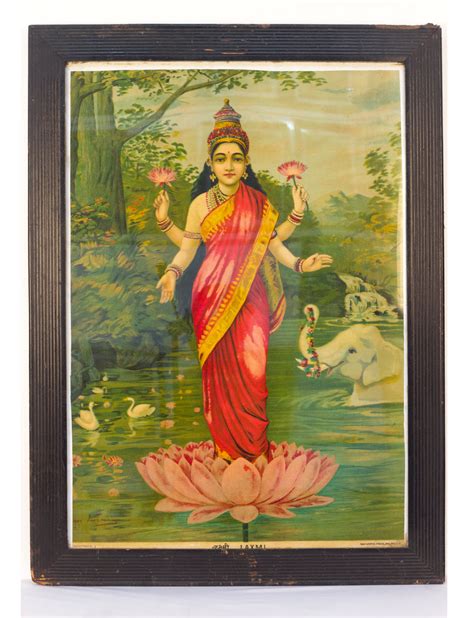 LAKSHMI OLEOGRAPH | RAJA RAVI VARMA | Vintage Ravi Varma Paintings ...
