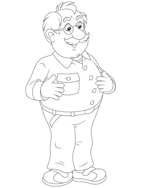 Grandpa coloring pages