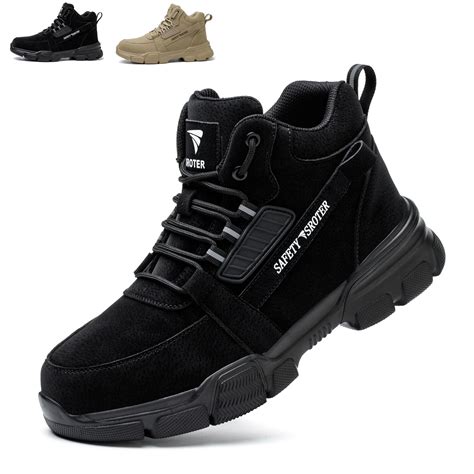 Sroter Steel Toe Cap Boots Men Women Work Boots Waterproof | Desertcart ...