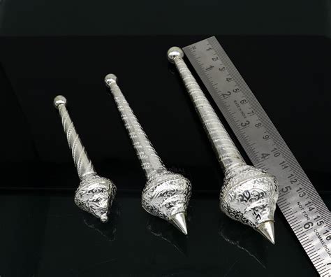925 Sterling silver handmade divine lord Hanuman Gada/Mace, divine gift ...