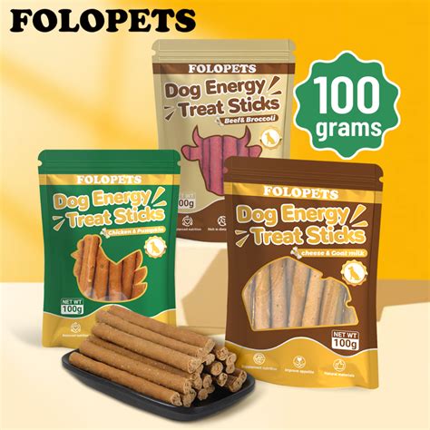 FOLOPETS Dog Treats for Adult/Puppy 100g Treat Sticks Dog Treats ...