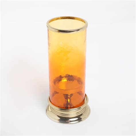 Buy Rylee Glass Hammered Hurricane Candle Holder from Home Centre at ...