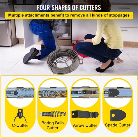 KFFKFF Drain Cleaning Cable 100 Feet x 3/8 inch India | Ubuy