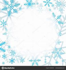 Blank Winter Invitation Background by Blue Snowflakes White Background Blank Area Your Message Blank Winter Invitation Background