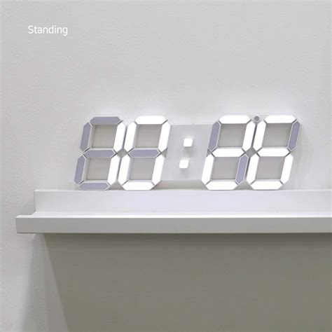 Buy mooas 3D LED Wall Clock Big Plus White with Remote Control, 15 inch ...