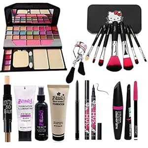 Rupali 7pcs Makeup Brush Set With Perfect Makeup Kit,3d Contour Stick ...