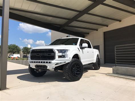White Lifted Ford F-150 Boasts Contrasting Black Additions | CARiD.com Gallery
